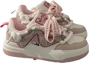 Chunky Sneakers for Women, Dopamine Color Platform Shoes, Warm & Stylish Plush Sole Sneakers, Height-Boosting & Durable for Autumn and Winter