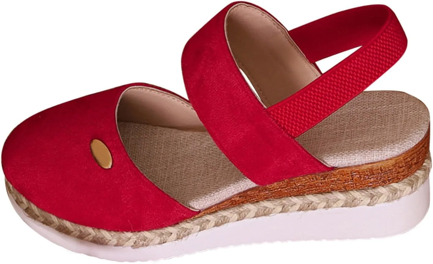 Closed Toe Platform Wedge Sandals for Women 2025 Summer Vacation Dressy Comfortable Anti Slip Beach Shoes with Adjustable Buckle Ankle Strap