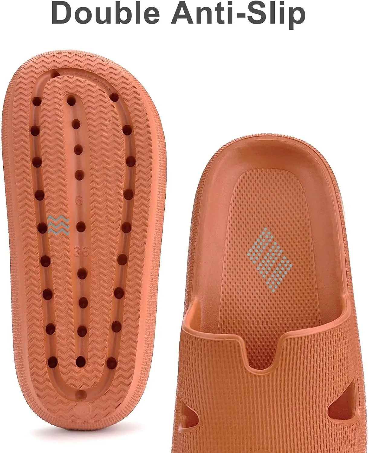 Cloud Slides for Women and Men Cushion Recovery Pillow Sandals, Memory Foam House Shower Slippers for Woman, Non-Slip Comfort Quick Drying