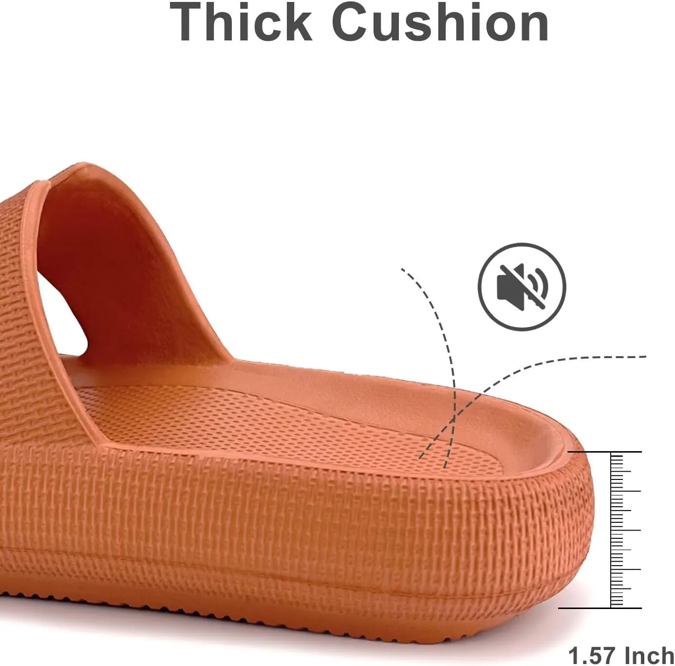 Cloud Slides for Women and Men Cushion Recovery Pillow Sandals, Memory Foam House Shower Slippers for Woman, Non-Slip Comfort Quick Drying