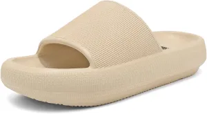Cloud Slides for Women and Men Cushion Recovery Pillow Sandals, Memory Foam House Shower Slippers for Woman, Non-Slip Comfort Quick Drying