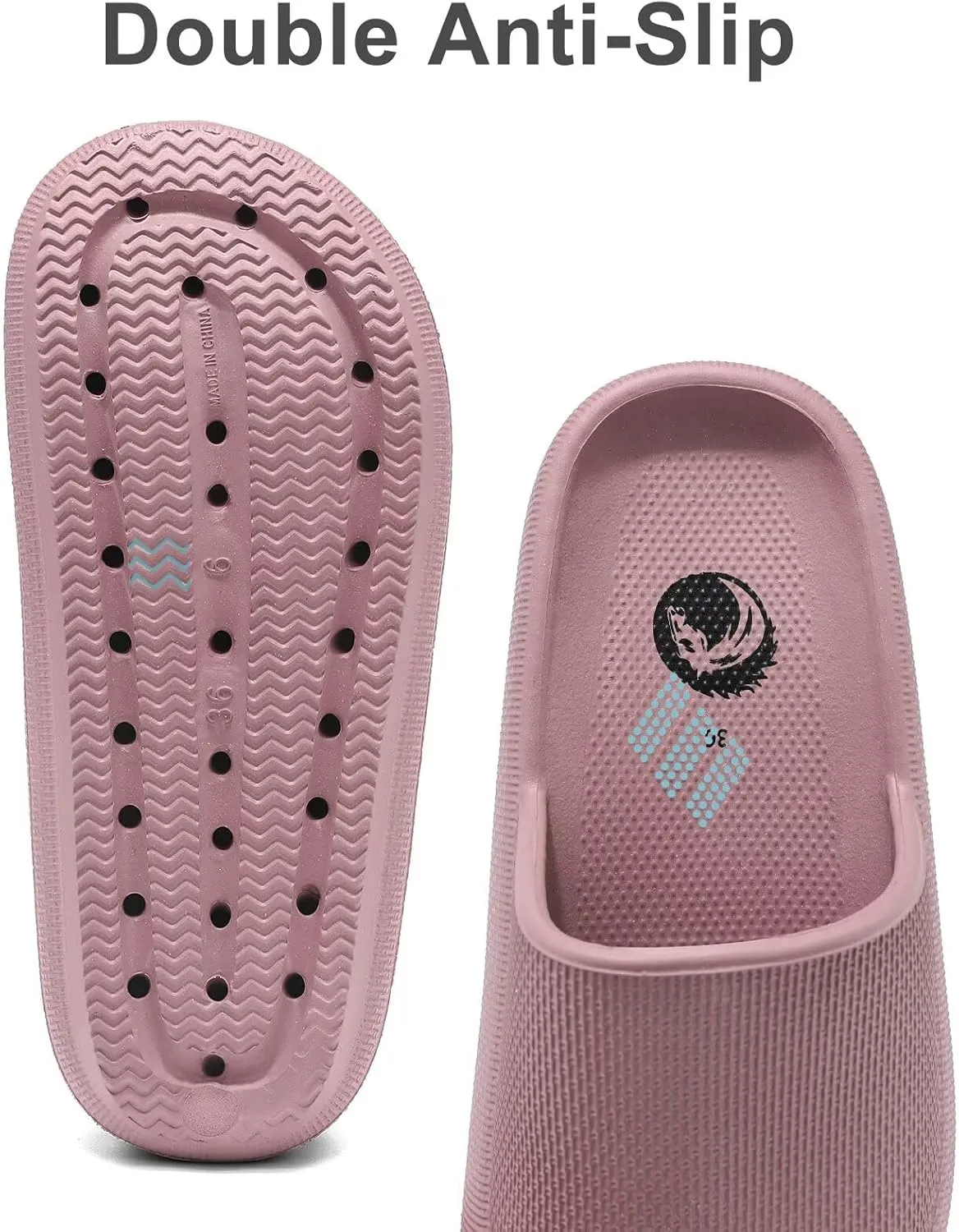 Cloud Slides for Women and Men Cushion Recovery Pillow Sandals, Memory Foam House Shower Slippers for Woman, Non-Slip Comfort Quick Drying