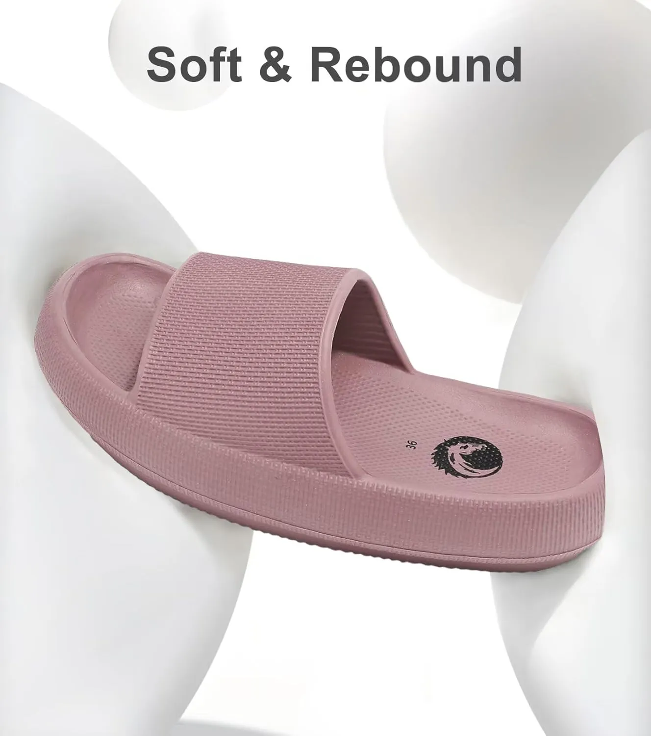 Cloud Slides for Women and Men Cushion Recovery Pillow Sandals, Memory Foam House Shower Slippers for Woman, Non-Slip Comfort Quick Drying