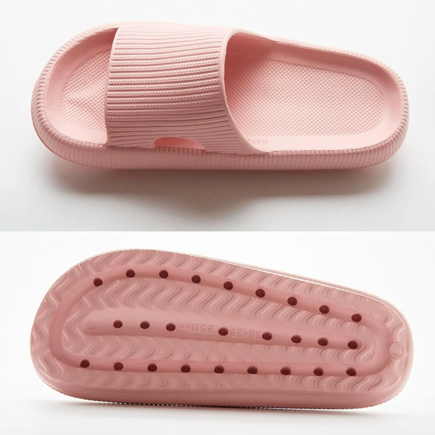 Cloud Slippers for Women and Men,Support and Cushioned Thick Sole Pillow Slippers Ultra Soft EVA Anti-slip shock absorption Flat Shower Sandals