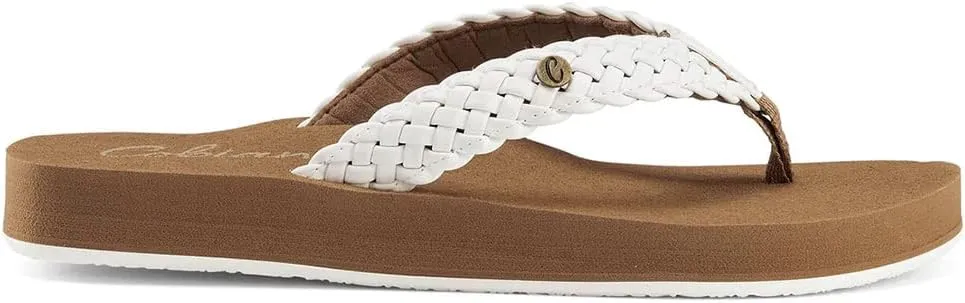 Cobian Women’s Summer Active Comfort Thick Top Sole Thong Braided Bounce Flip-Flops