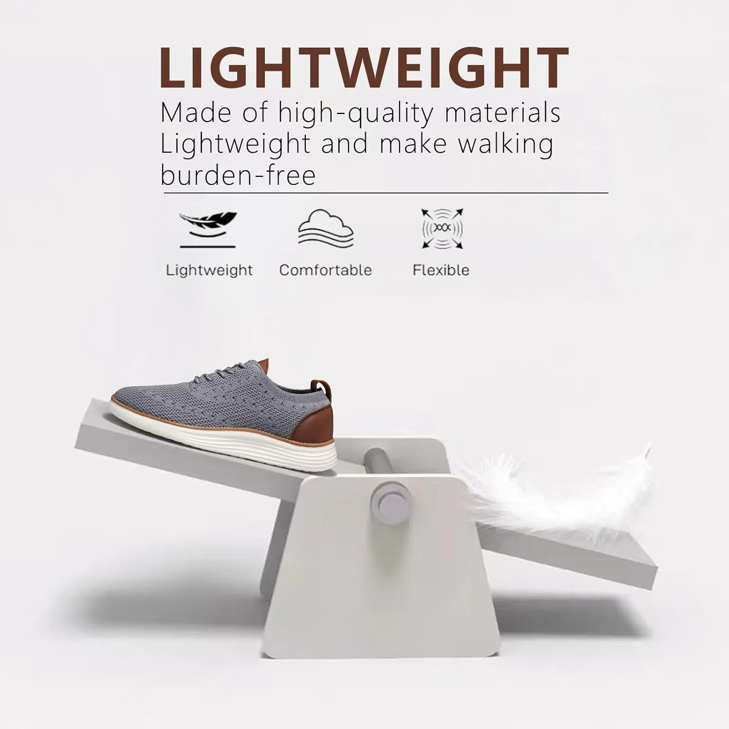 Comfortable Business Casual Shoes for Men, Fashion Mesh Dress Sneakers Shoes, Lightweight Breathable Walking Shoes
