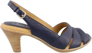Comfortiva® Neima - Soft Spots Sandals for Women – Smooth Lining – Slingback Strap – Hand-Painted Sleek Heels Navy Velvet Sheep Nappa 9.5 M (B)