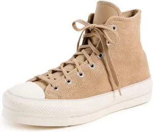 Converse Women's Chuck Taylor All Star Lift Cozy Utility Sneakers, Nomad Khaki/Desert Sand/Egret, Tan, 9 Medium US