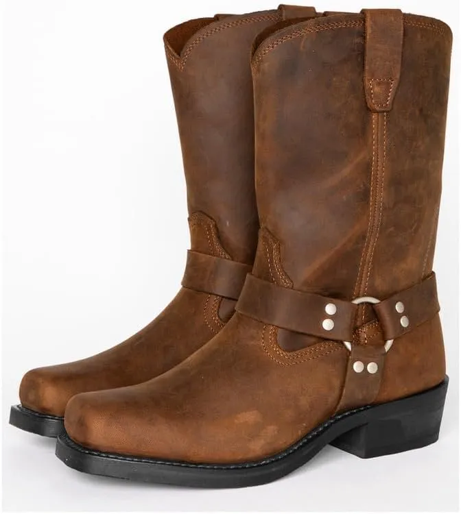 Cowboy Western Boot- Cowboy Boots for Men-Cowboy Boots Square Toe Embroidery Retro Fall Winter Traditional Boots