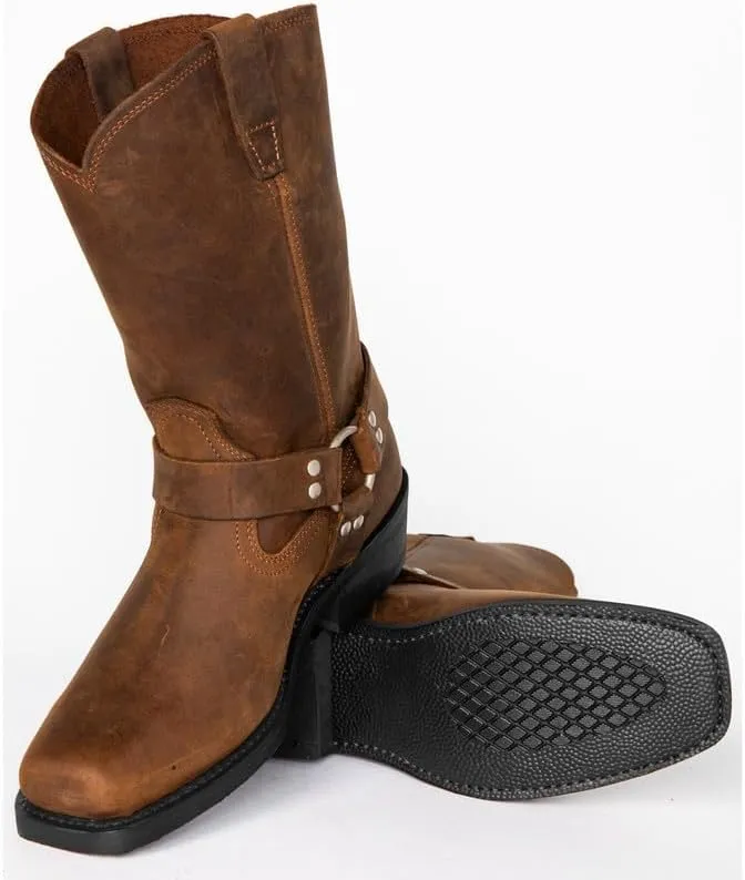 Cowboy Western Boot- Cowboy Boots for Men-Cowboy Boots Square Toe Embroidery Retro Fall Winter Traditional Boots