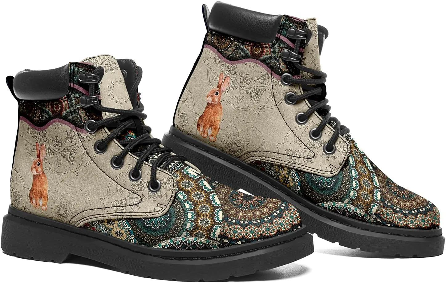 Custom Flower Mandala Animal Print Boots for Women Fashion Boots Winter Boots for Girl Lady