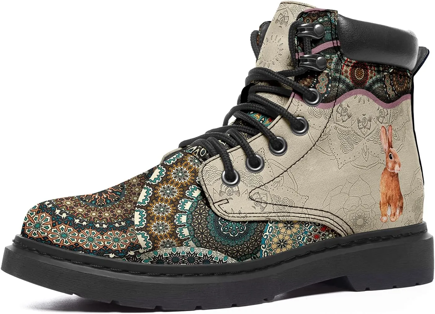Custom Flower Mandala Animal Print Boots for Women Fashion Boots Winter Boots for Girl Lady