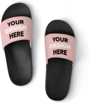 Custom Slides Slippers Personalized Casual Sandals Add Your Photo Name Design Comfortable Customized Bathroom Shoes Non Slip Shower Indoor Outdoor Beach Water Fashion Sandals Open Toe for Men Women