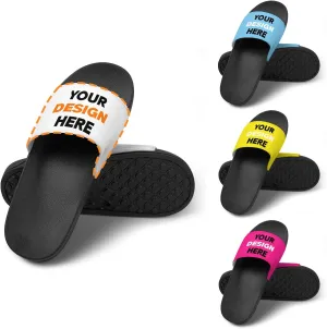Custom Slides Slippers Personalized Casual Sandals Add Your Photo Name Design Comfortable Customized Bathroom Shoes Non Slip Shower Indoor Outdoor Beach Water Fashion Sandals Open Toe for Men Women