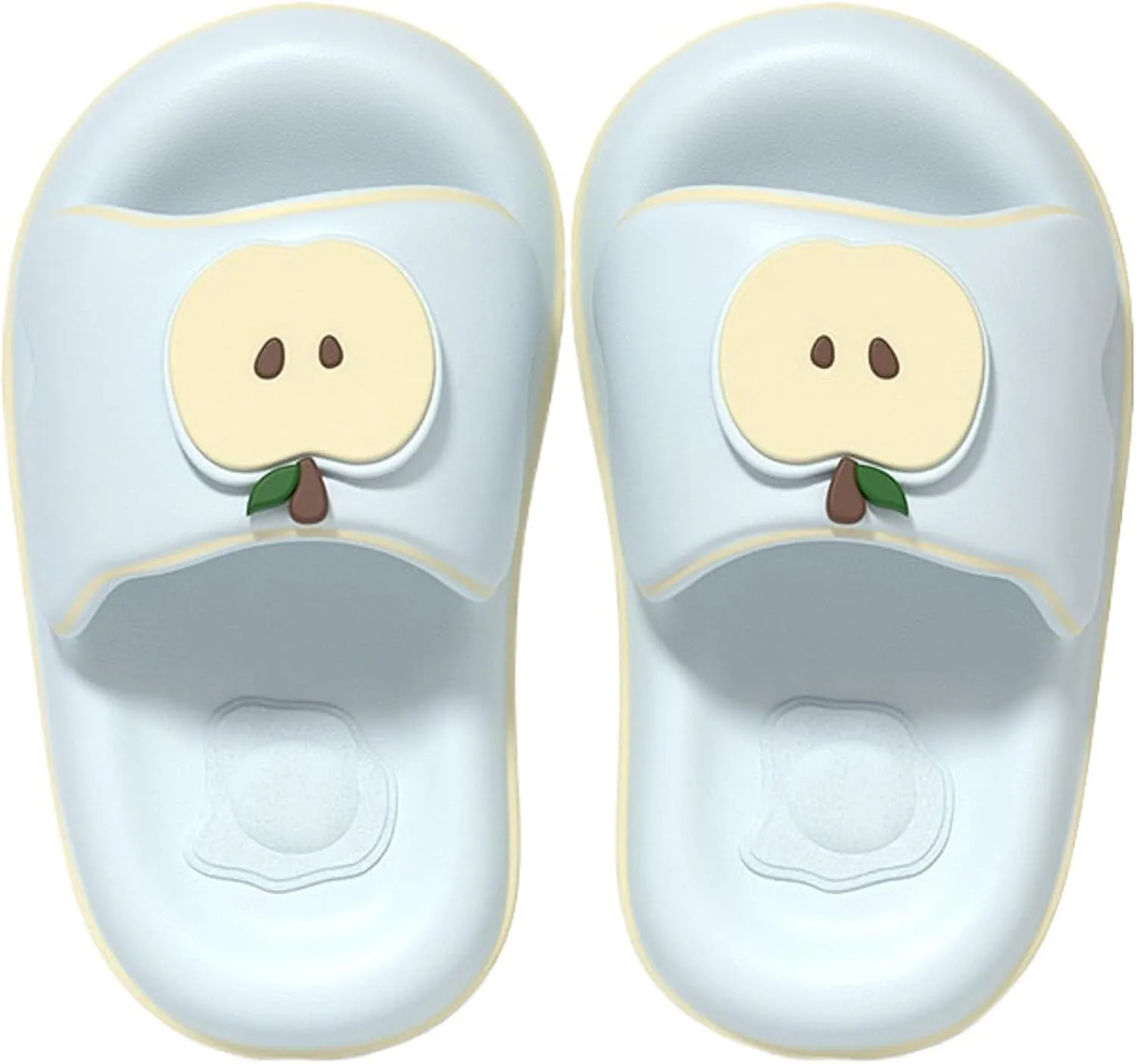 Cute Soft Apple Sandals for Women Korean Thick Sole Kawaii Cartoon Slippers Non-Slip Slides Girly Gift Indoor Outdoor
