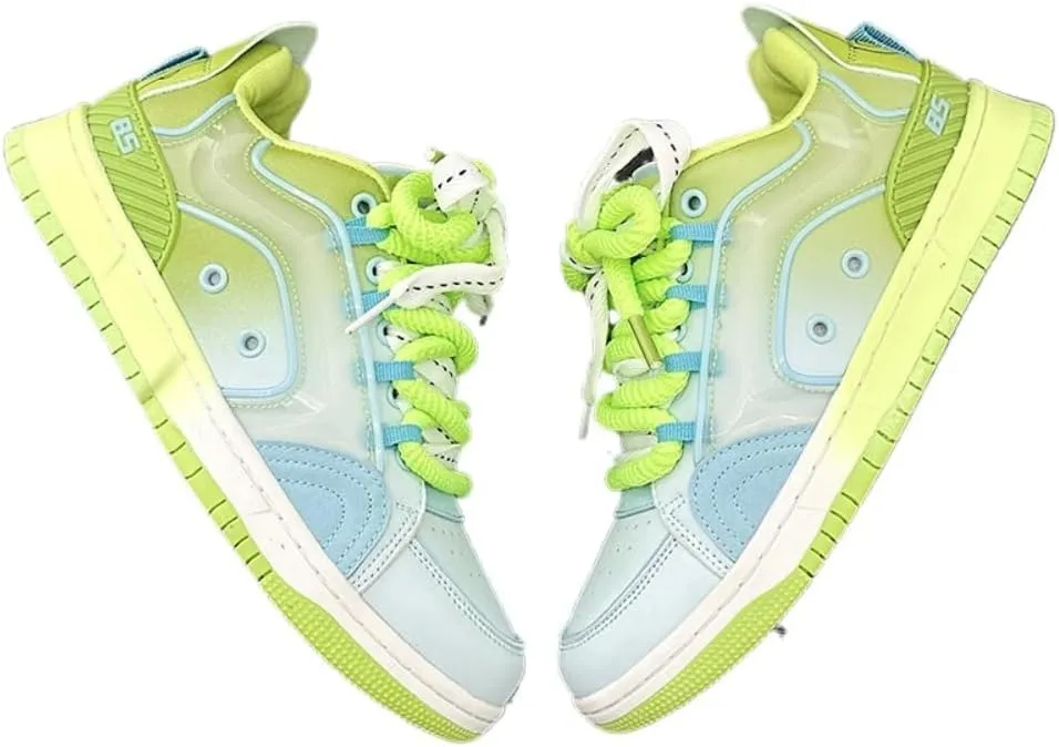 Cute Y2K Shoes with Whimsical Jelly Design Chunky Platform Kawaii Y2K Pretty Pastel Retro Trendy Sneakers with Translucent Design for Women Girls Streetwear, Skateboarding