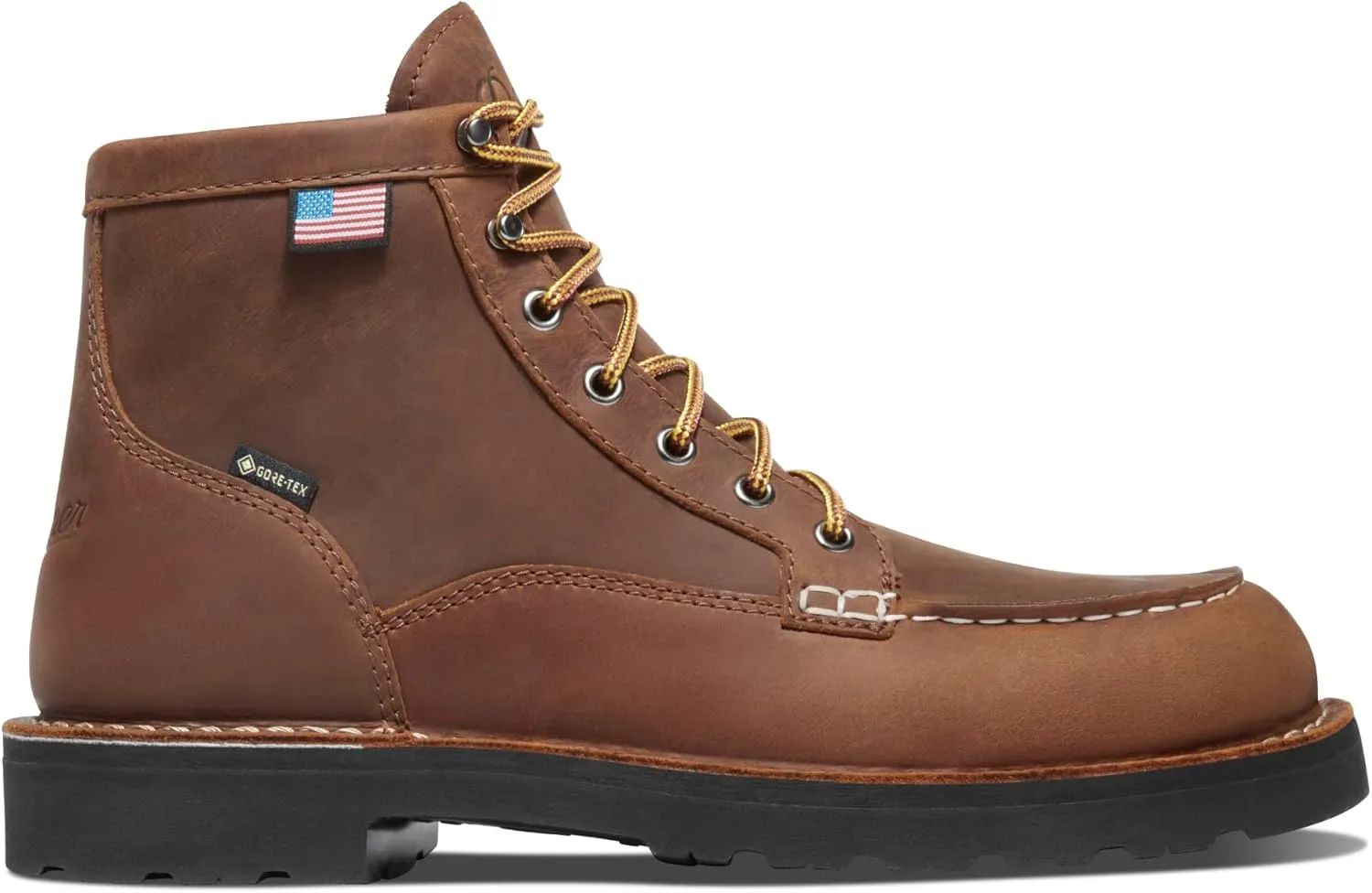 Danner 6” Bull Run Steel Toe Work Boots for Men - Oiled Full-Grain Leather with Non Slip Wedge Outsole and 3-Density Cushion Footbed, EH Resistant