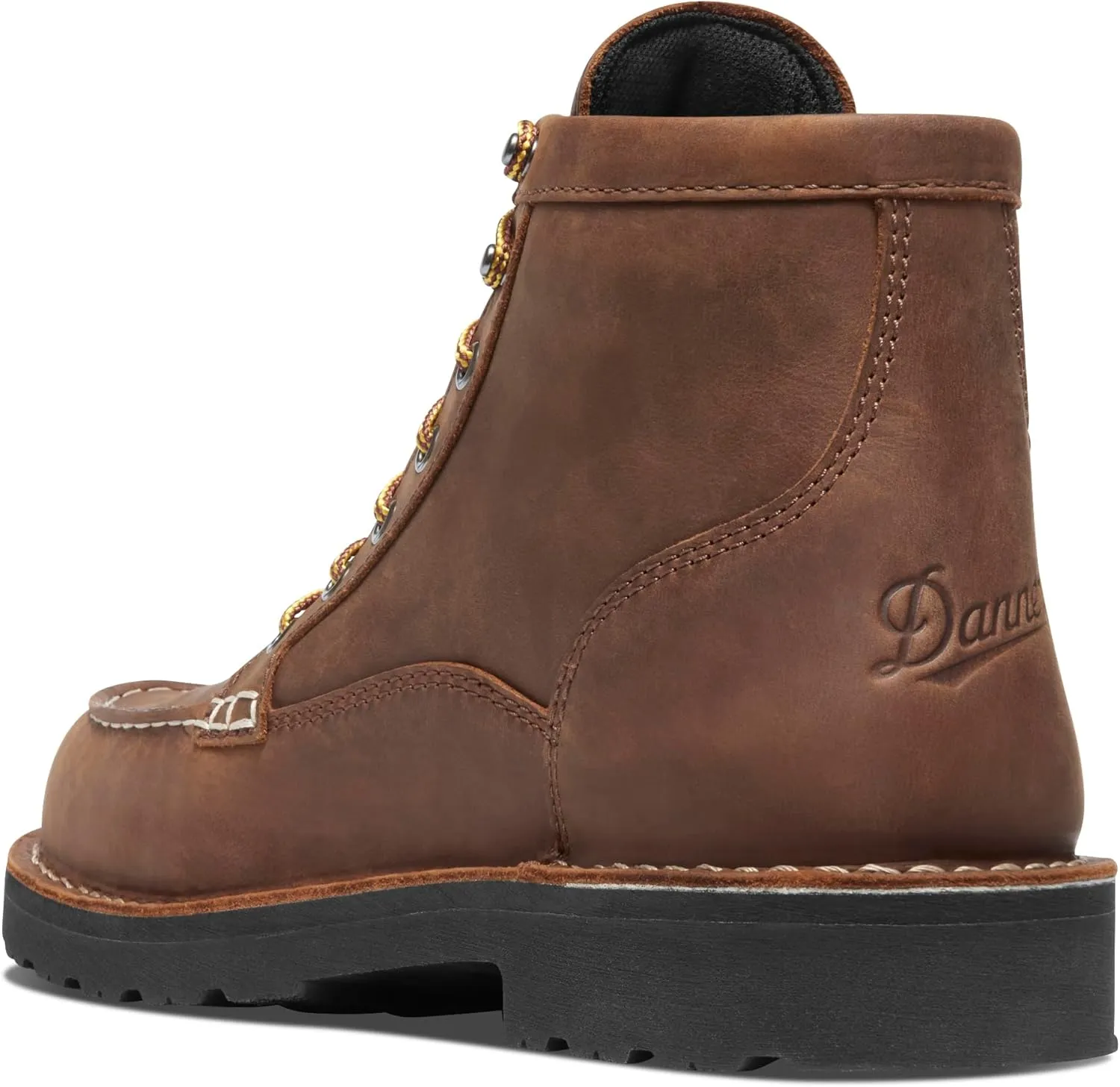 Danner 6” Bull Run Steel Toe Work Boots for Men - Oiled Full-Grain Leather with Non Slip Wedge Outsole and 3-Density Cushion Footbed, EH Resistant