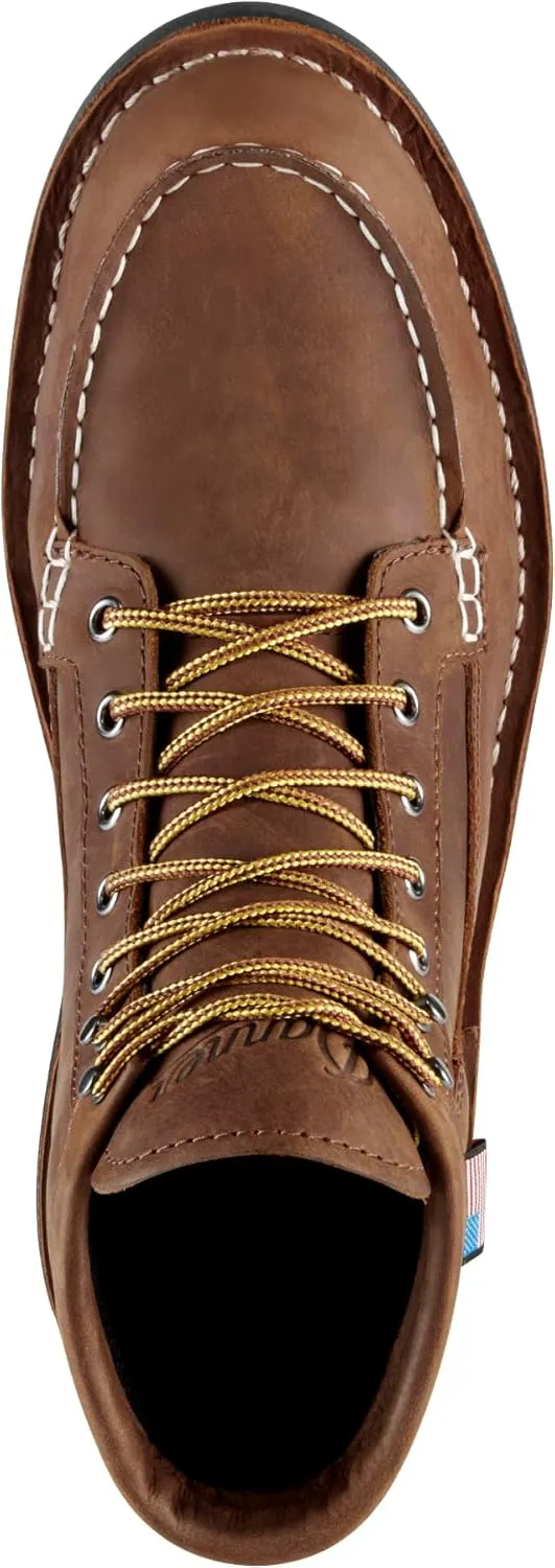 Danner 6” Bull Run Steel Toe Work Boots for Men - Oiled Full-Grain Leather with Non Slip Wedge Outsole and 3-Density Cushion Footbed, EH Resistant