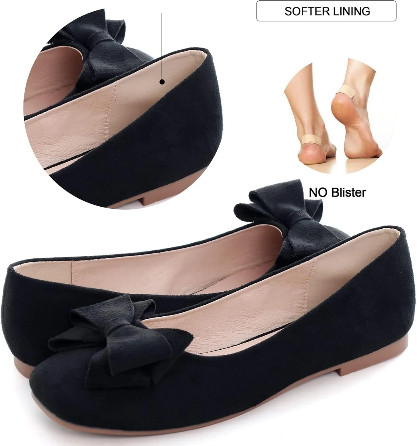 Dear Time Women's Flats Shoes Bowknot Dressy Ballets Loafers Wedding Business Casual Walking Shoes