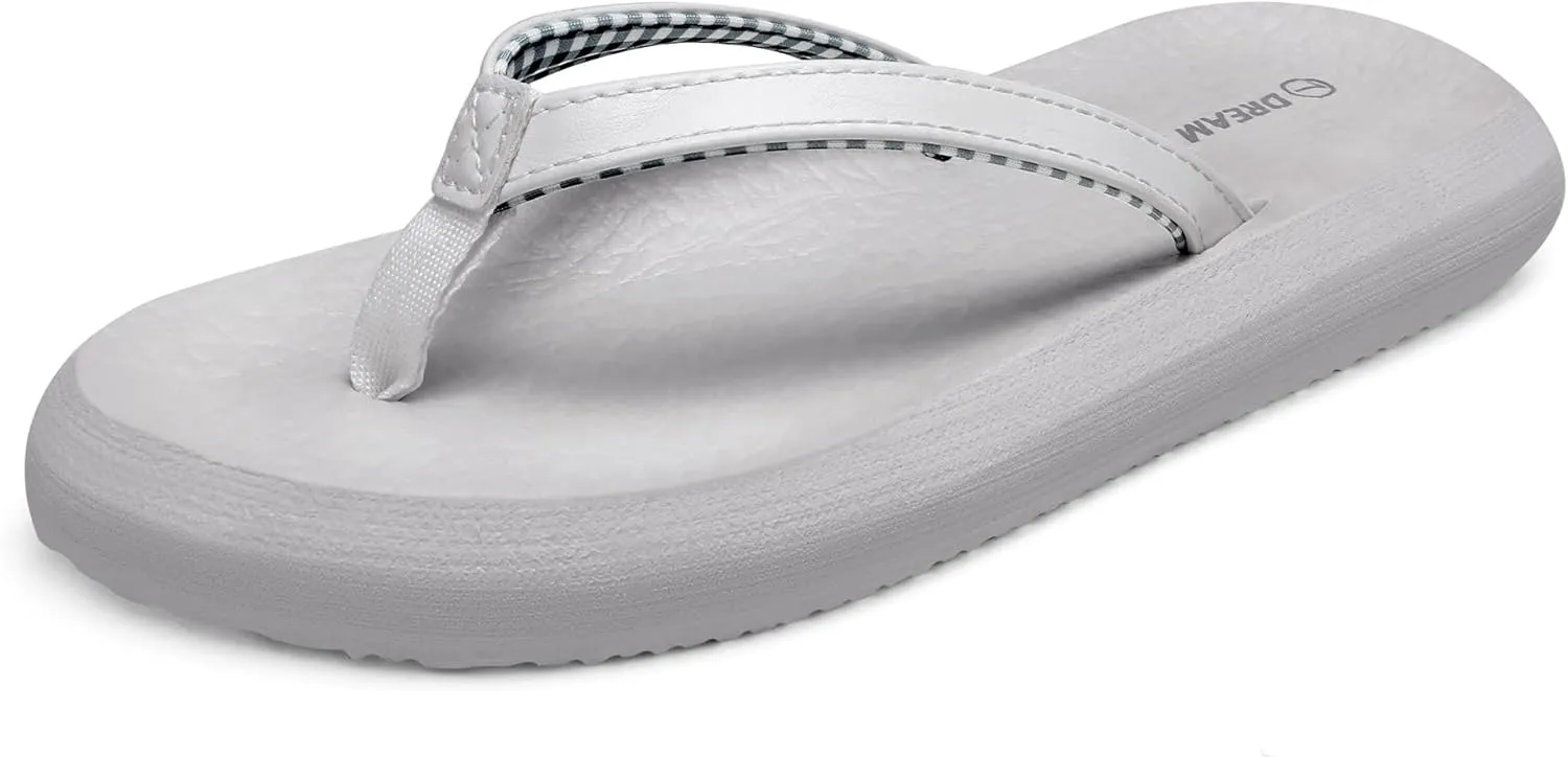 DREAM PAIRS Women's Arch Support Flip Flops Comfortable Soft Cushion Summer Beach Thong Sandals
