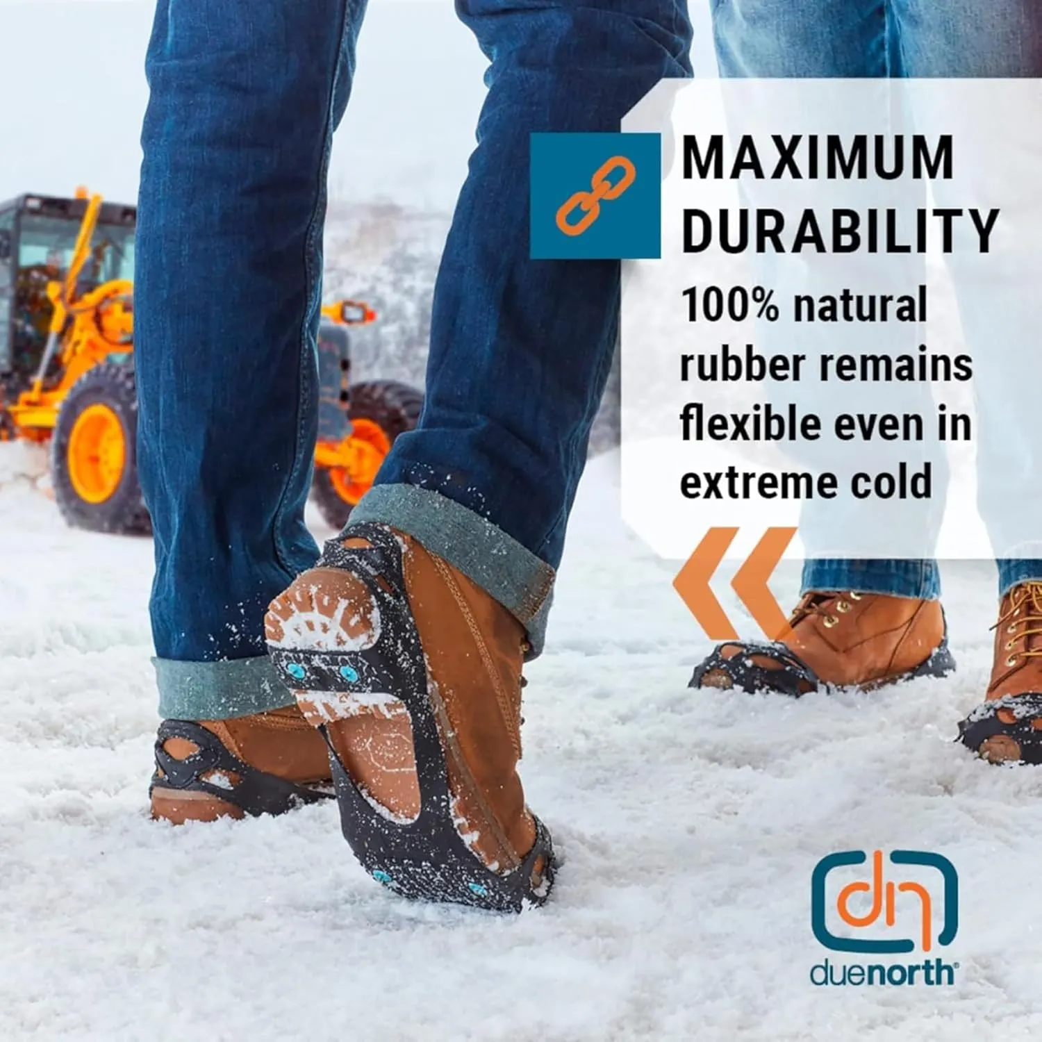 Due North All Purpose Ice Cleats for Shoes & Boots - Traction Spikes for Men & Women Working on Ice and Snow
