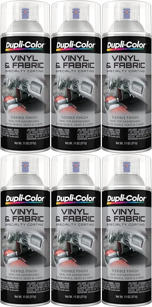 Duplicolor Clear Vinyl and Fabric Spray (11 oz) - 6 Pack