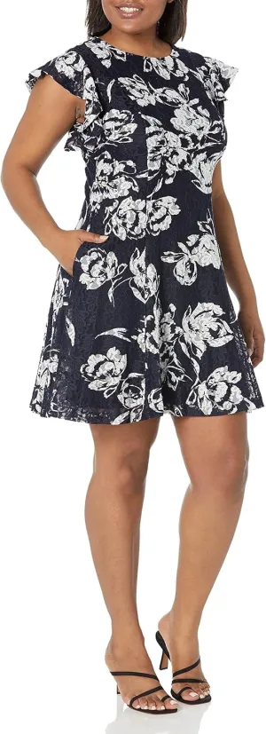 Eliza J Women's Fit & Flare Everyday Soft Knee Length Dress