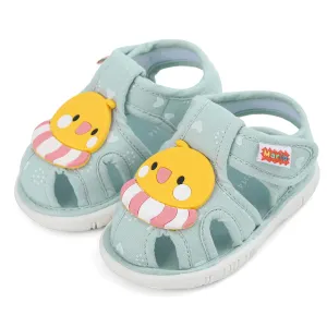 ESTAMICO Baby Boys Girls Sandals Cute Animal Summer Shoes Breathable Non Slip First Walker, 18-24 Months Toddler, Light Blue