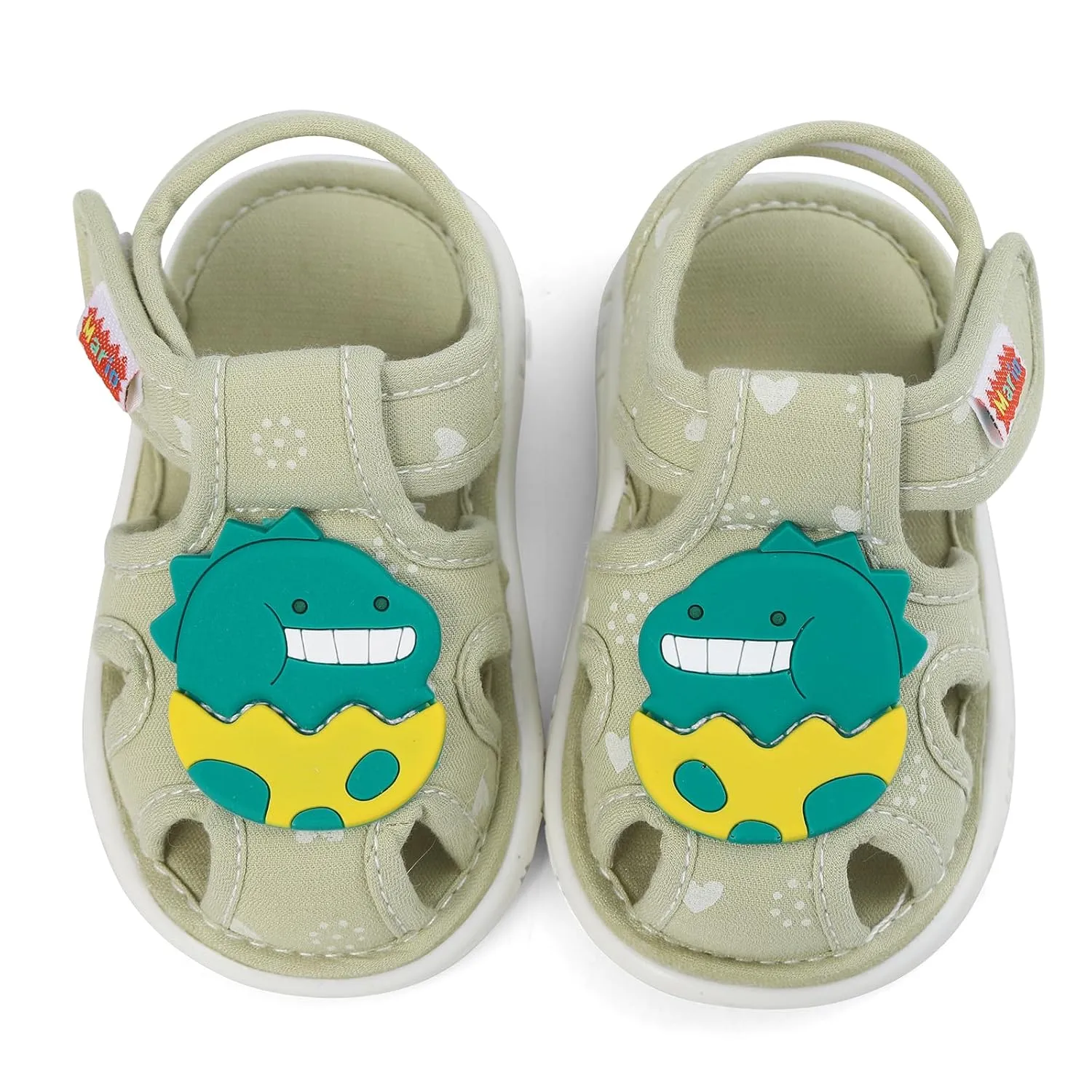 ESTAMICO Baby Boys Girls Sandals Cute Animal Summer Shoes Breathable Non Slip First Walker, 6-9 Months Infant, Green