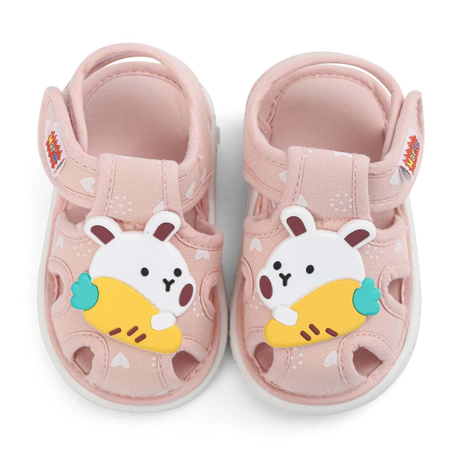 ESTAMICO Baby Girls Boys Sandals Cute Animal Summer Shoes Breathable Non Slip First Walker, 3-6 Months Infant, Pink