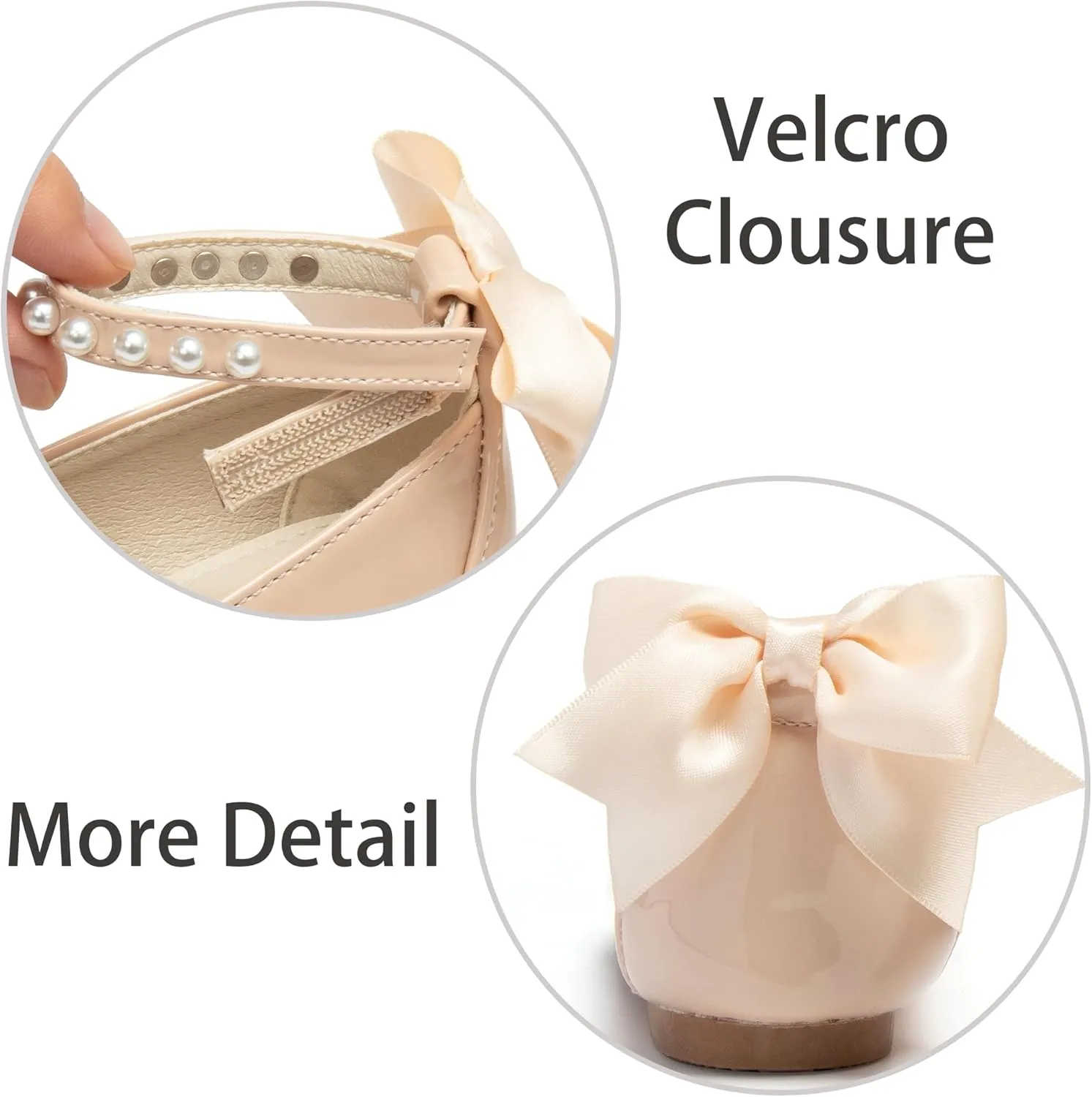 ESTINE Toddler/Little Kid Girls Dress Mary Jane Flats Flowers Fashion Princess Ballet Shoes