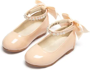 ESTINE Toddler/Little Kid Girls Dress Mary Jane Flats Flowers Fashion Princess Ballet Shoes