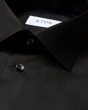 Eton- Black Signature Twill Shirt
