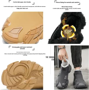Fashion Sneakers - Casual & Stylish, Thick Sole for Height Boost, Non-Slip & Durable, Warm Faux Leather for All Seasons