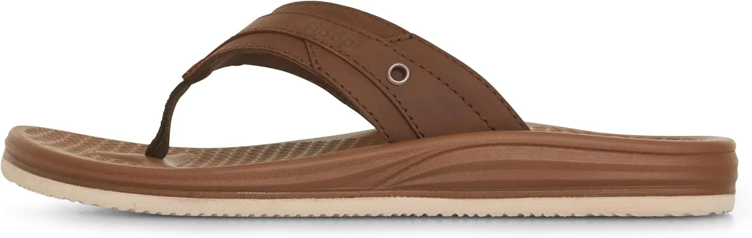Floopi Flip Flops for Men Texture Soft EVA Footbed Men Beach Sandals With Soft Webbing Toe Post Comfort Fit Sandals with Indoor & Outdoor Anti Skid Soles