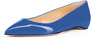 FSJ Women Novelty Pointed Toe Pumps Slip On Multicolored Flats Summer Holiday Casual Dress Shoes Size 4-15 US