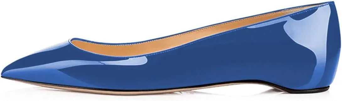 FSJ Women Novelty Pointed Toe Pumps Slip On Multicolored Flats Summer Holiday Casual Dress Shoes Size 4-15 US