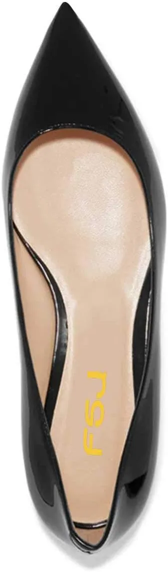 FSJ Women Novelty Pointed Toe Pumps Slip On Multicolored Flats Summer Holiday Casual Dress Shoes Size 4-15 US