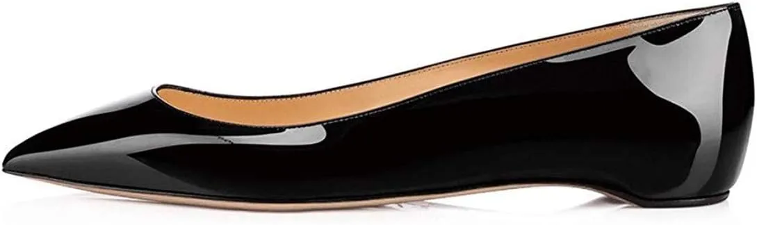 FSJ Women Novelty Pointed Toe Pumps Slip On Multicolored Flats Summer Holiday Casual Dress Shoes Size 4-15 US