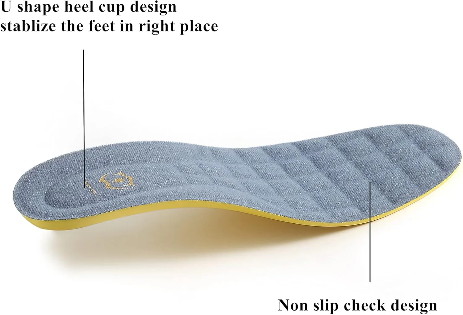 Full Length Memory Foam Shoes Insert with Arch Support - Premium Cushioning Orthopedic Shoe Insoles for Heel Pain & Plantar Fasciitis Running Hiking Working Men & Women (Grey, 8)