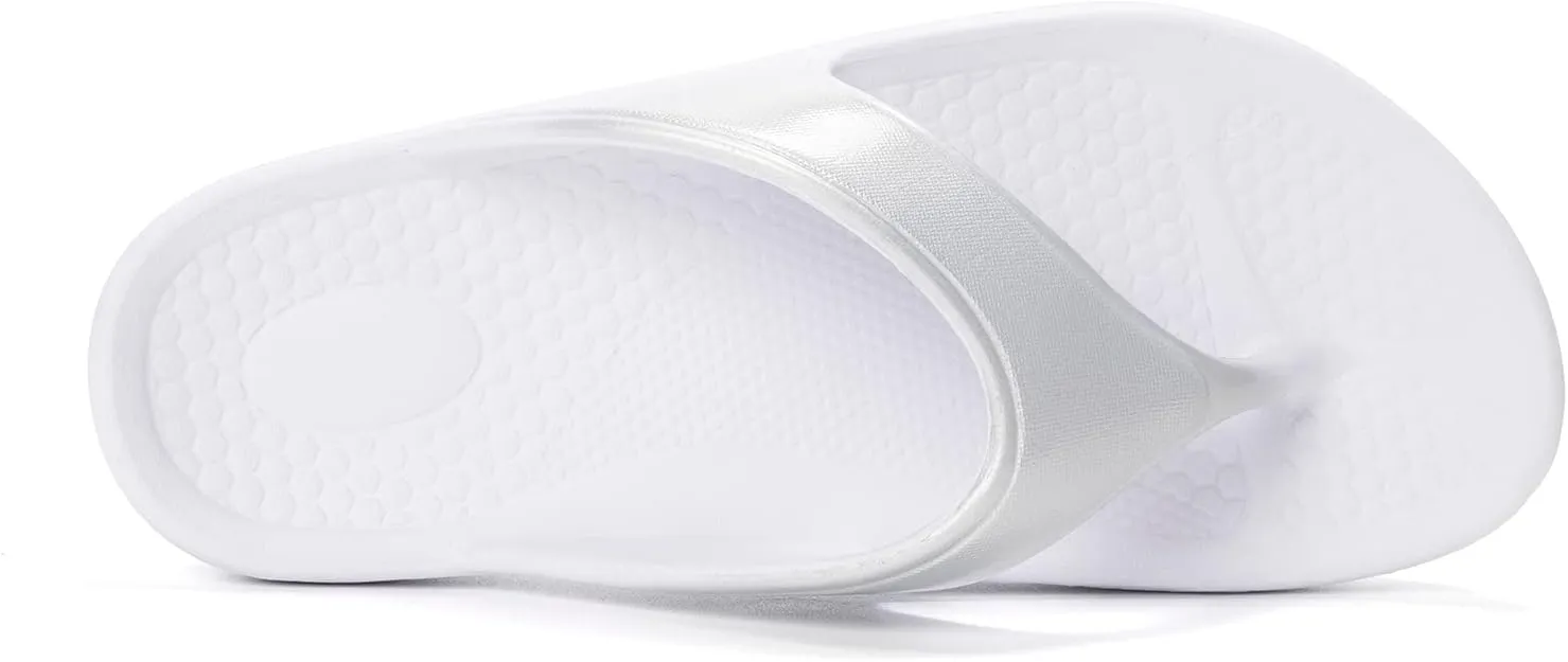 FUNKYMONKEY Women's Thong Flip Flop Ultra Soft Arch Support Sandals