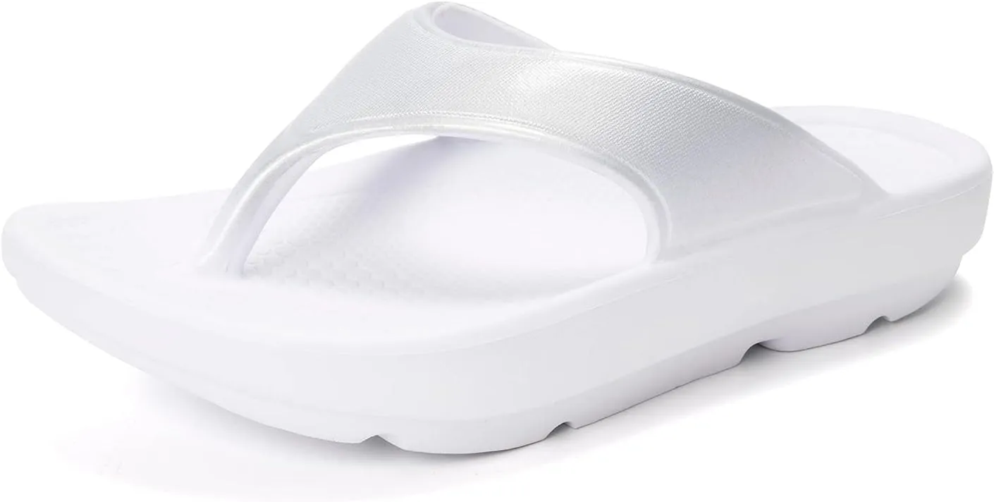 FUNKYMONKEY Women's Thong Flip Flop Ultra Soft Arch Support Sandals