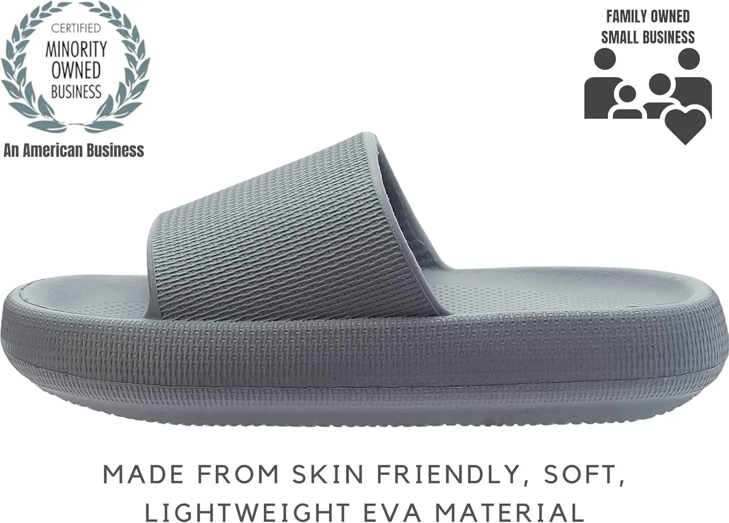 Genuine Pillow Slippers for Women and Men | House Slides Shower Sandals | Extremely Comfy | Cushioned Thick Sole | Cloud Slides | Lightweight Non-Slip Easy to Clean