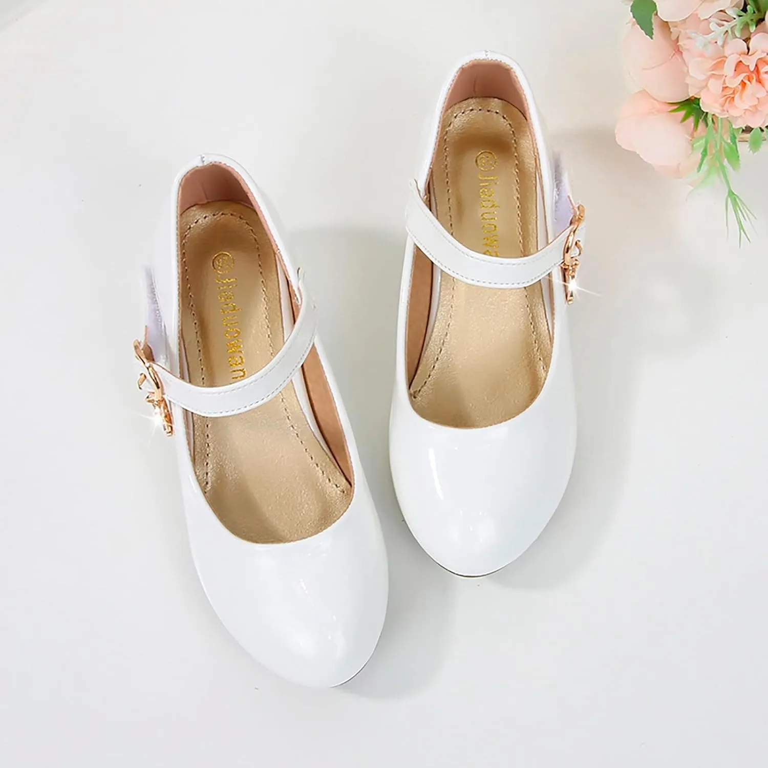 Girls Dress Shoes, 4-13 Years Little Girls Kids High Heel Leather Princess Shoes Wedding School Party Dress Shoes