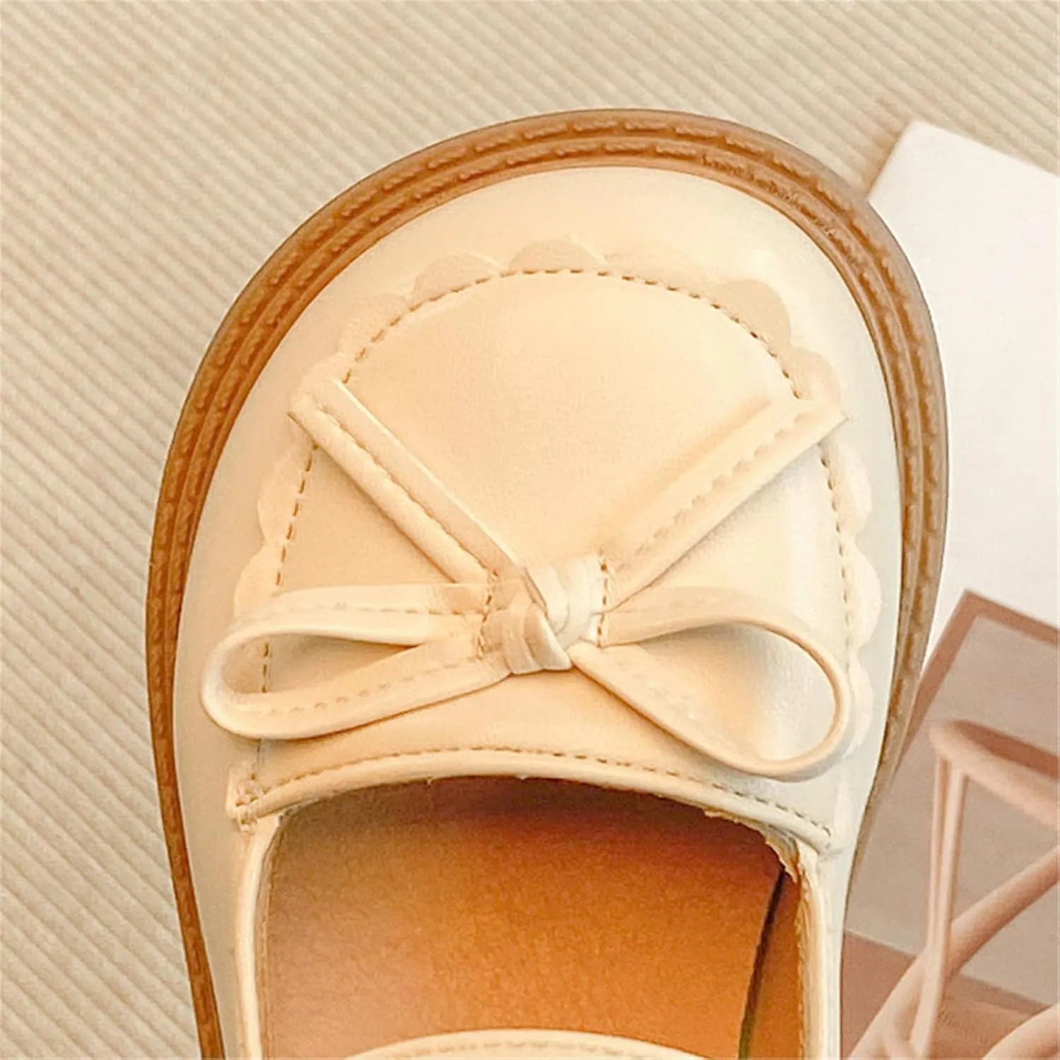 Girls Kids Mary Jane Shoes 𝗟ow Heels Closed Toe Ankle Sandals Childrens Girl Breathable Non Slip Soft Dress Dance Shoes