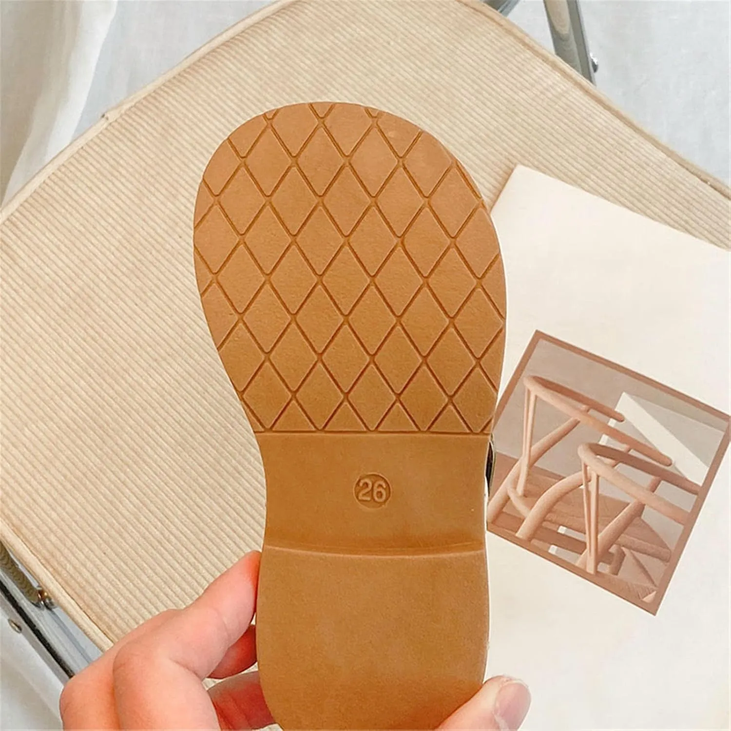 Girls Kids Mary Jane Shoes 𝗟ow Heels Closed Toe Ankle Sandals Childrens Girl Breathable Non Slip Soft Dress Dance Shoes
