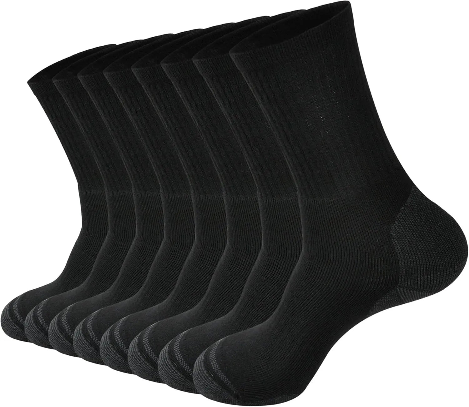 GKX Men's Cotton Athletic Socks – Moisture-Wicking, Cushioned Crew Socks for Work Boots, Sports & Outdoor – Heavy Duty