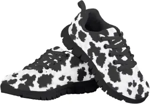 GOSTONG Unisex Kids Sneakers Stripe Leopard Breathable Cool Mesh Athletic Shoes Soft Non-Slip Running Sneakers for Little Kids 11 12 13 Big Kids 1 2 3 Black