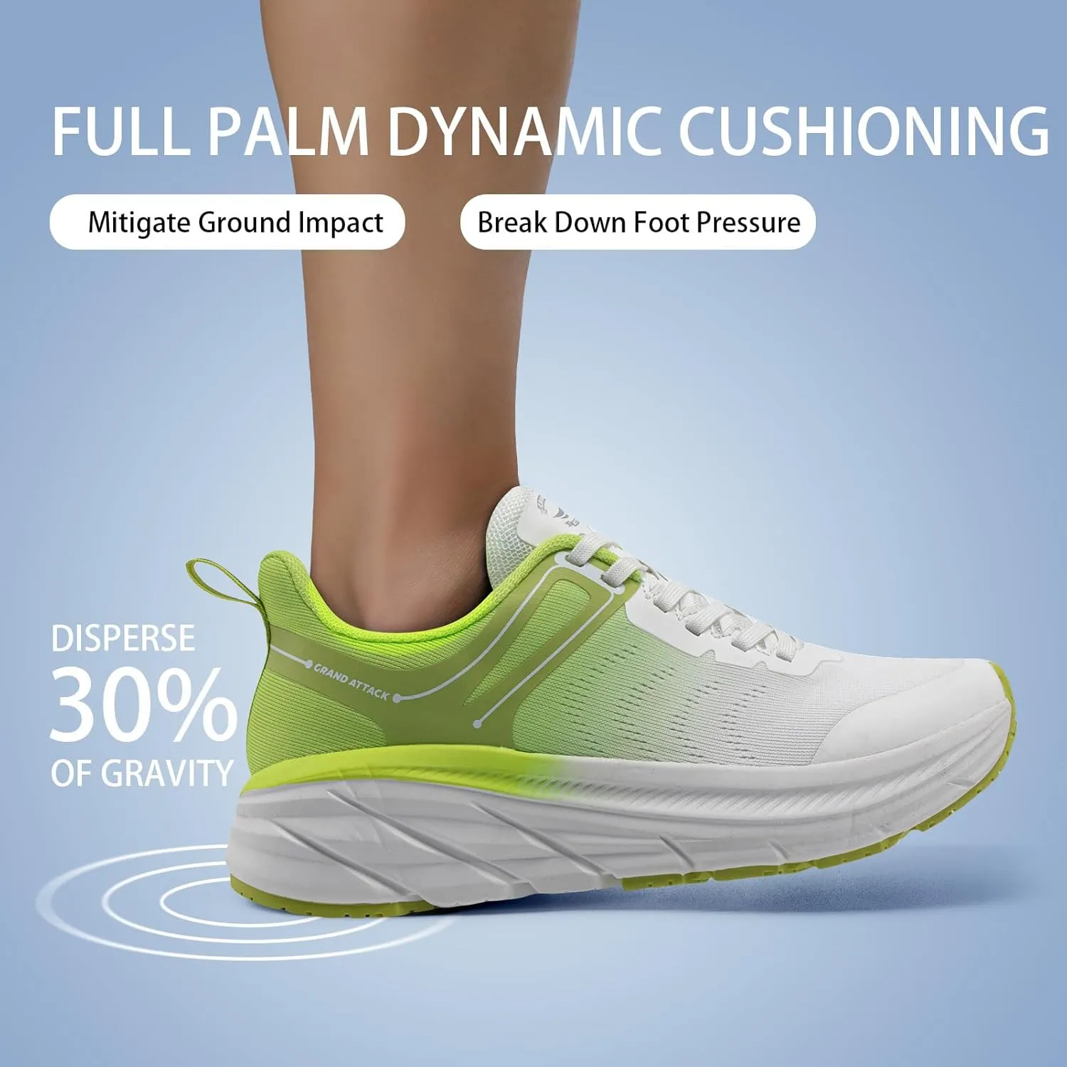 Grand Attack Women's Road Running Shoes | Superior Cushioned|Durable Non-Slip | Comfortable | Fashion Athletic Sneakers